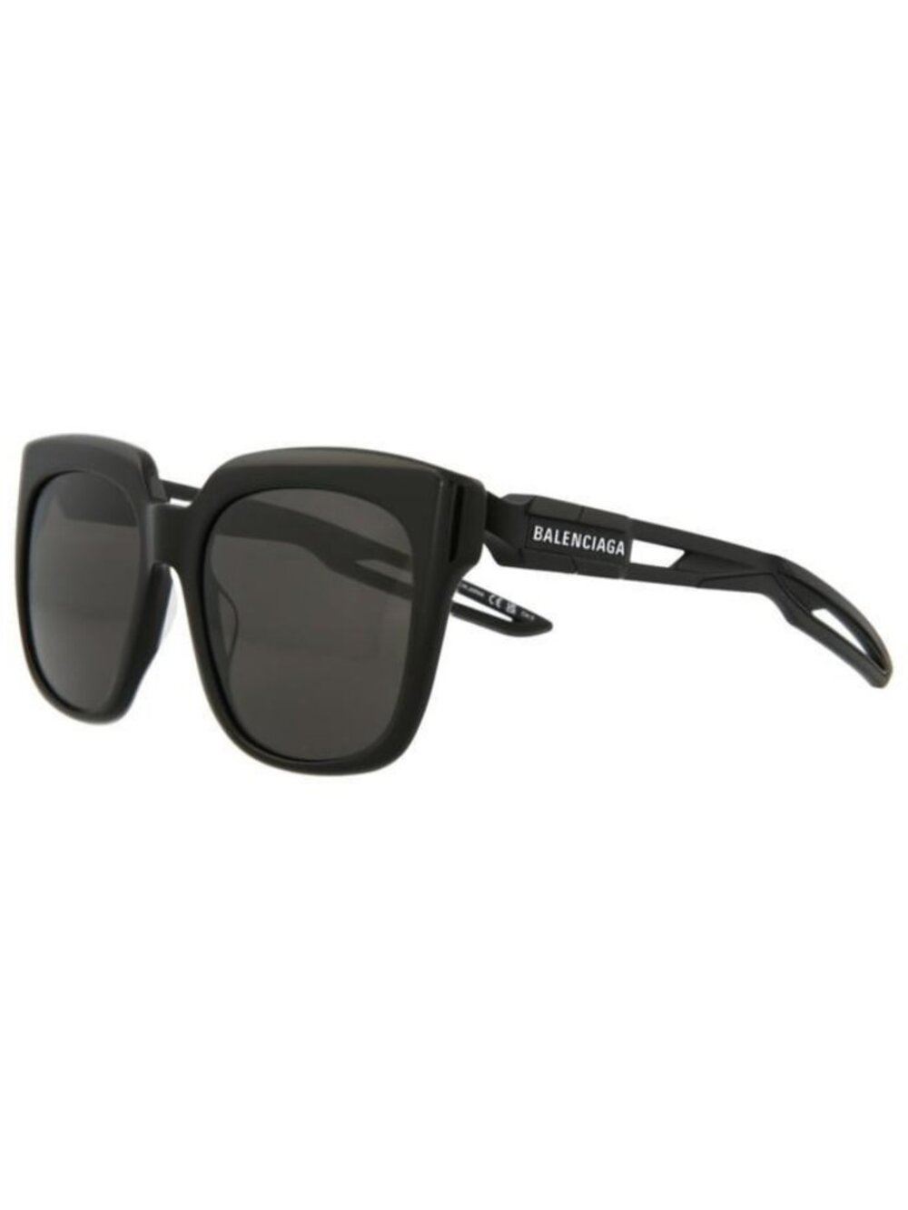 New Balenciaga Unisex Square/Rectangle Black Black Grey Fashion Designer Sunglas
